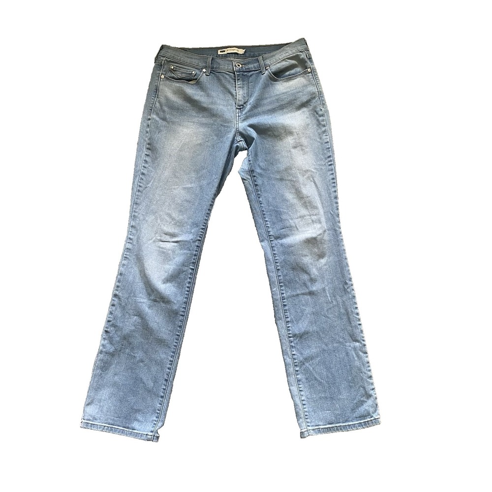Levi's 505 Straight Leg Jeans Women's Size 10 Light Wash Stretch Denim Pants